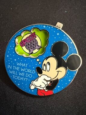 Mickey Mouse Disney Trading Pin with Spinning Thought Bubble